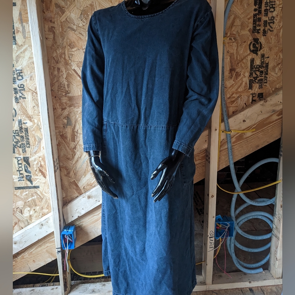 Vintage Eileen Fisher NY tencel denim dress